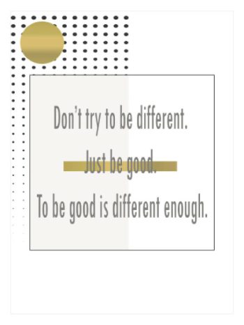 Just Be Good