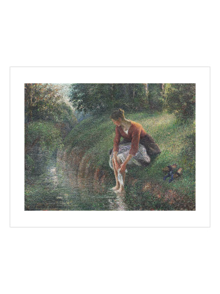 Woman Bathing by Camille Pissarro 