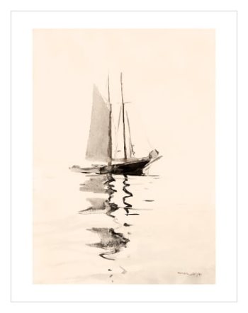 Two-masted Schooner with Dory, 1894