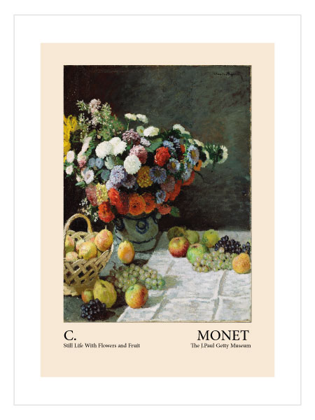 Claude Monet Still Life With Flowers and Fruit 