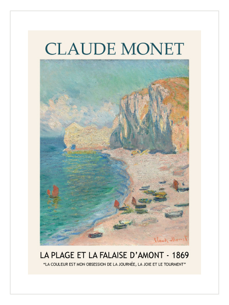 La Plage by Claude Monet 