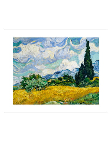 Wheat Field with Cypresses 1889 by Vincent Van Gogh 