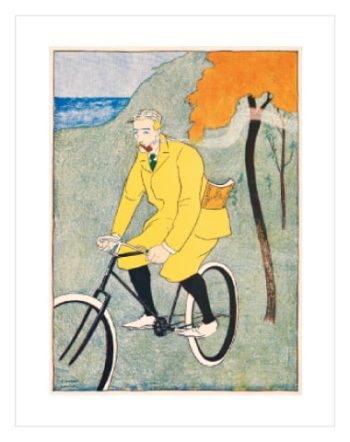 Man Riding Bicycle by Edward Penfield