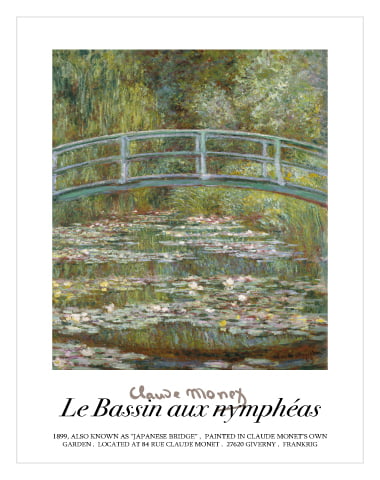 Bridge over a Pond of Water Lilies by Claude Monet No2 