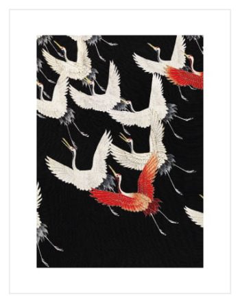 Furisode with a Myriad of Flying Cranes by Anonymous