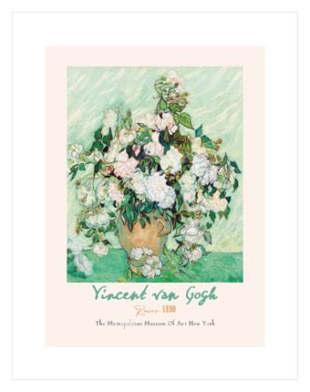 Roses 1890 No1 by Vincent Van Gogh
