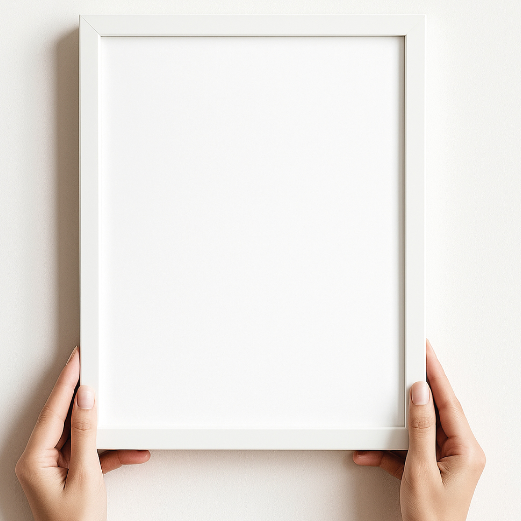 Beyaz Lamine Ahşap Çerçeve - Görsel 4