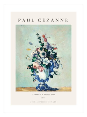 Flowers in a Rococo Vase by Paul Cezanne