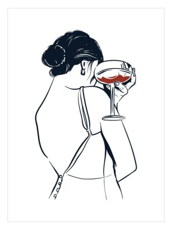 Girl And Wine