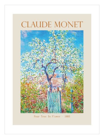 Pear Tree In Flower by Claude Monet