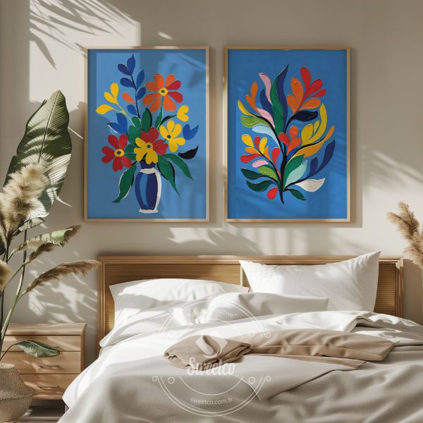 Blue Flowers Set