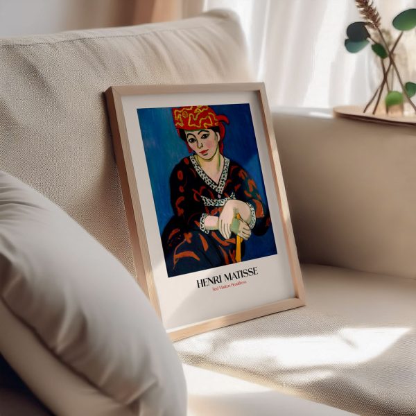 Red Madras Headdress by Henri Matisse - Görsel 3