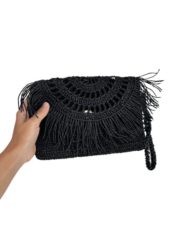 El Yapımı Örgü Rafya Portföy Clutch Çanta - Görsel 4