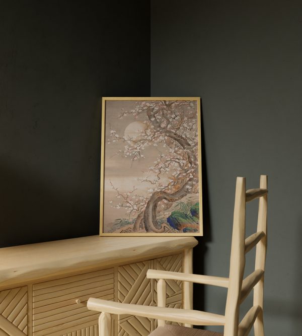 Japanese Plum Blossoms in Moonlight by So Shizan - Görsel 3