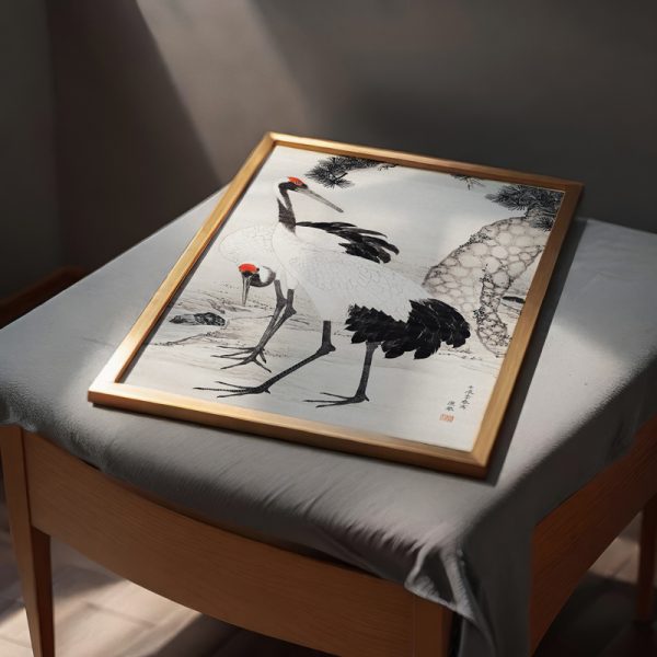 Japanese Cranes a by Maruyama Okyo - Görsel 3