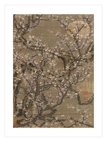 White Plum Blossoms and Moon by Ito Jakuchu