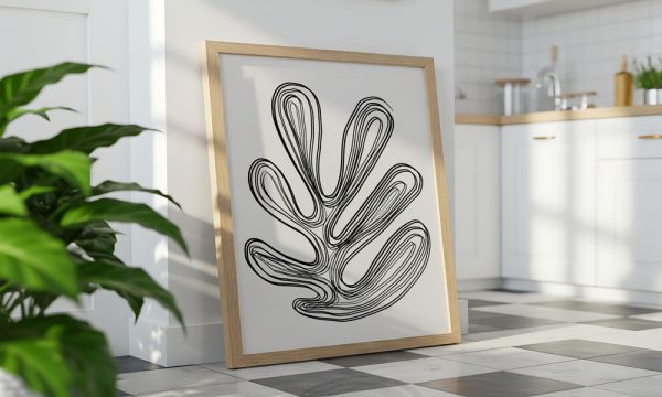 Black White Floral - Görsel 3