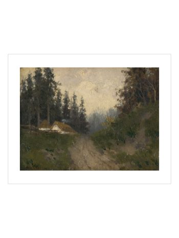 Cottages in The Woods by Felician Moczik Poster