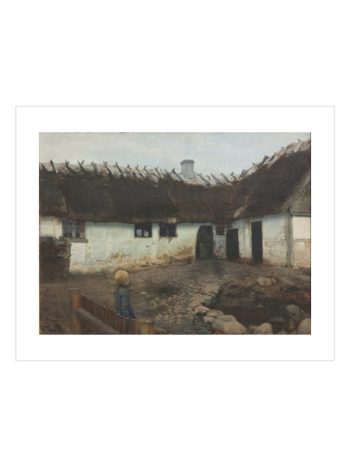 Wild Angelica poster, mavi göl ve yeşil bitkilerle Akseli Gallen-Kallela doğa resmi