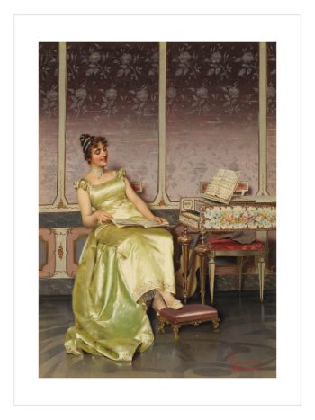 The Music Lesson Poster – Zarif Bir İç Mekan Müzik Sahnesi