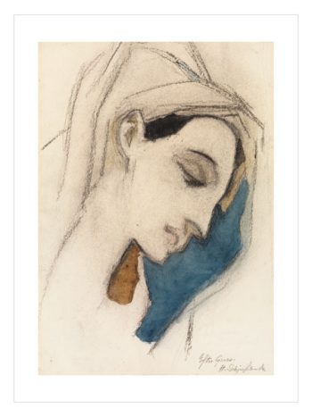 Virgin Mary by Helene Schjerfbeck Poster – Minimal İkonik Portre