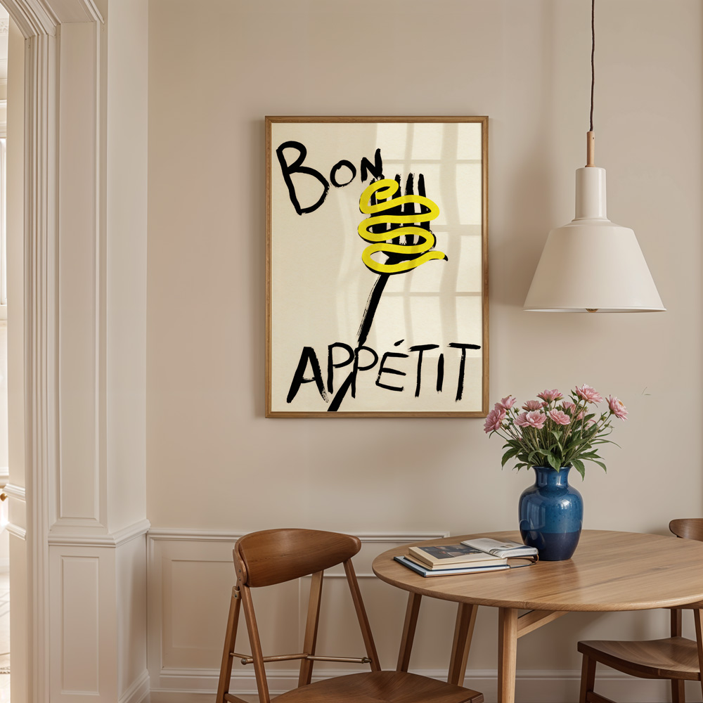 Bon Appétit Typography Poster – Afiyet Olsun - Görsel 3