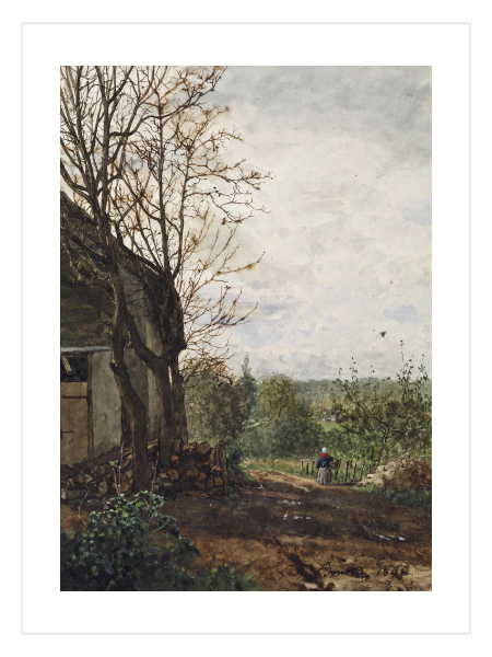 Lane Beside a Building Poster