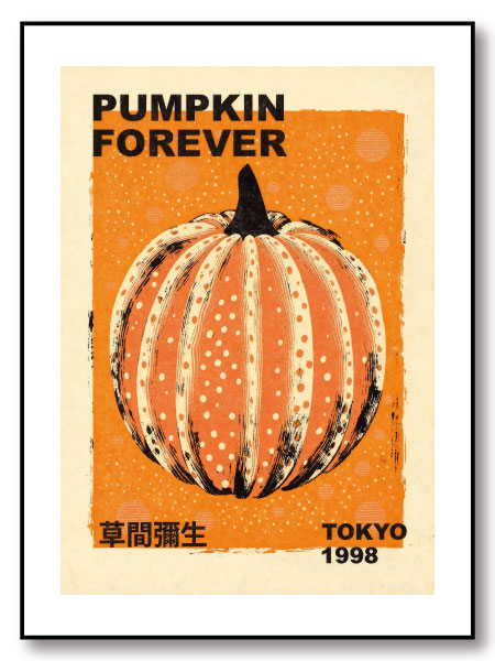Pumpkin Forever Tokyo Poster – Japon Vintage Balkabağı - Görsel 2