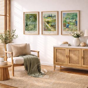 Van Gogh’un doğadan ilham alan eserlerinden oluşan klasik sanat poster seti