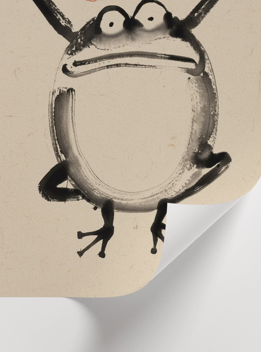 sweetco japon kurbağa sanat posteri