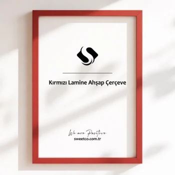 sweetco kirmizi ahsap cerceve