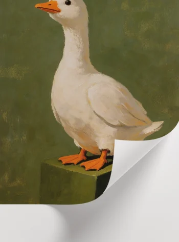 Royal Bathroom Duck tasarımlı modern absürt hayvan posteri