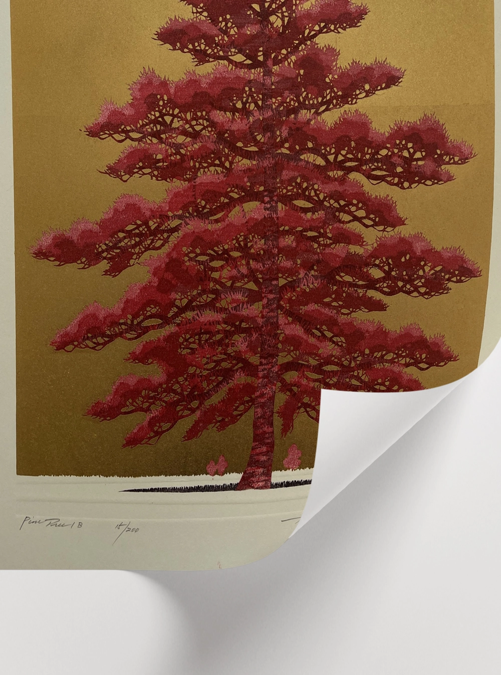 minimal japon çam ağacı duvar dekorasyonu