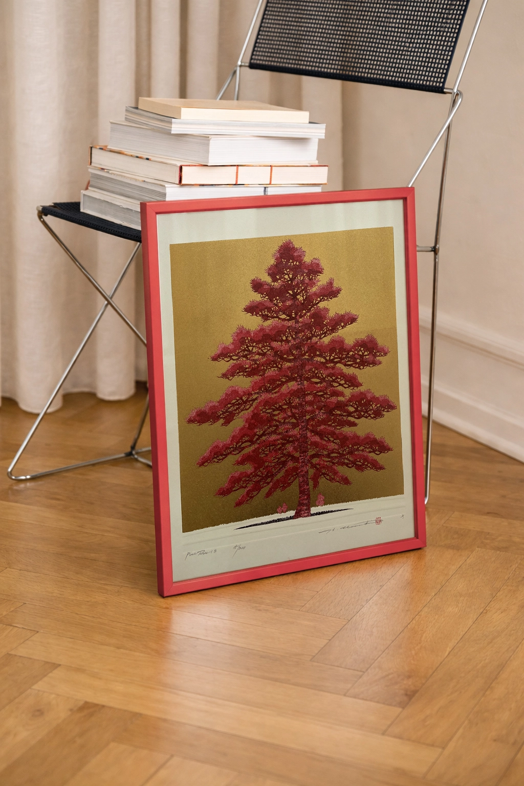 sweetco kırmızı ahşap çerçeve