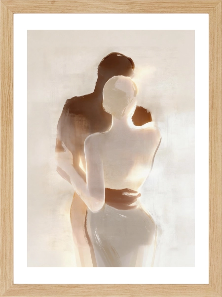 Yatak odası için romantik soyut duvar dekoru tablosu