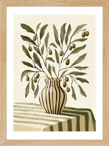Mutfak ve salon için zeytin dallı dekoratif poster