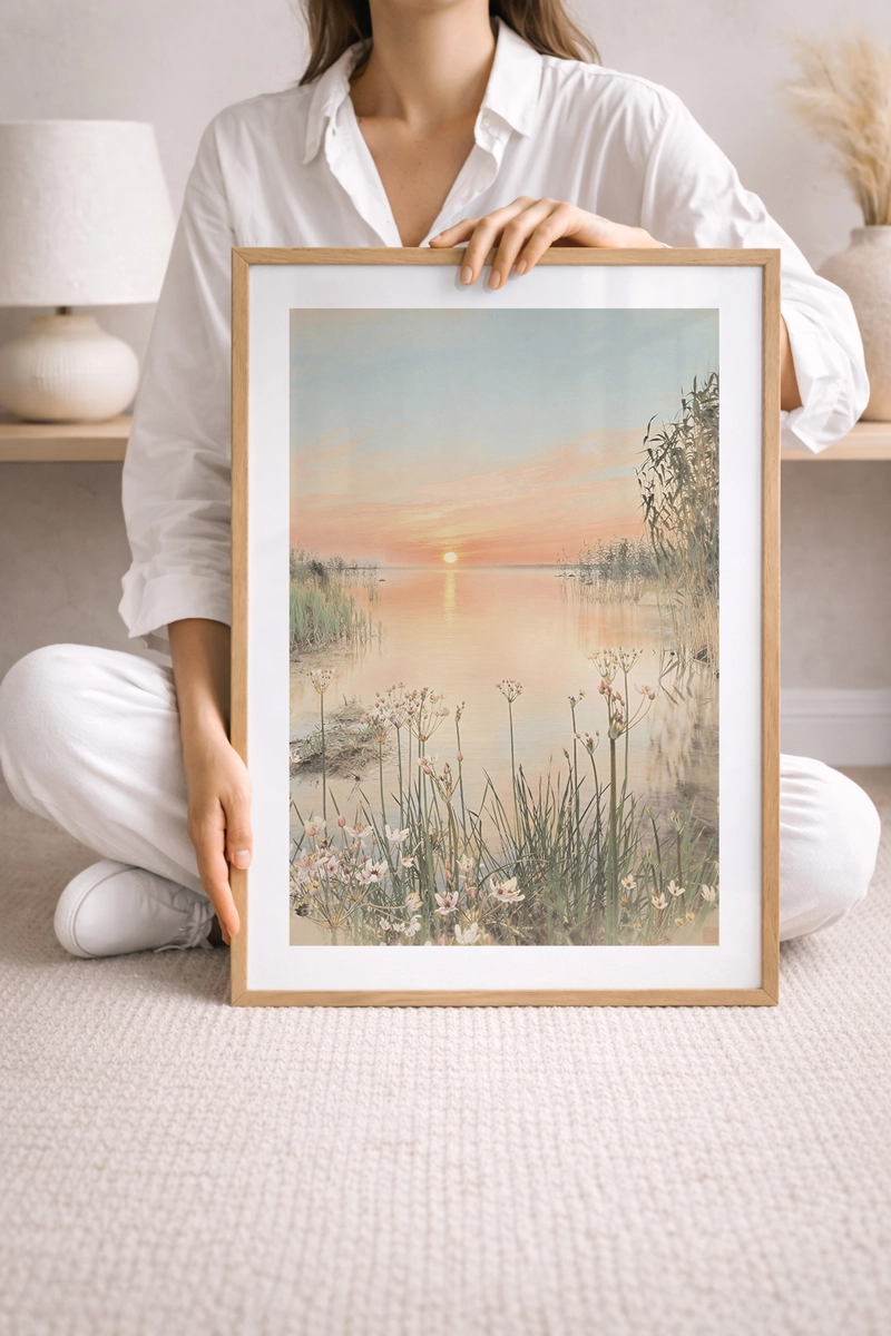 öl manzaralı romantik doğa temalı duvar tablosu