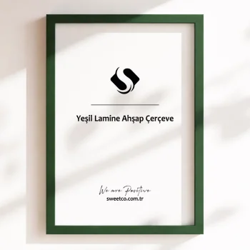 Modern dekorasyon için yeşil ahşap poster çerçevesi