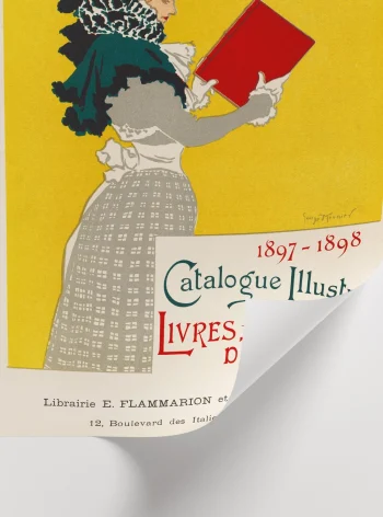 Vintage kitap okuyan kadın illüstrasyonu poster, klasik sanat tarzı dekoratif tablo