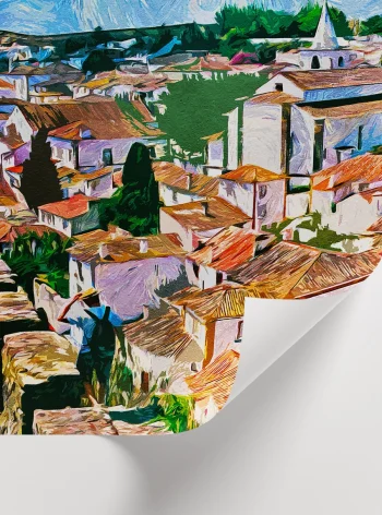 Yüksek kaliteli kağıda basılmış, artistik seyahat temalı dekoratif sanat posteri.