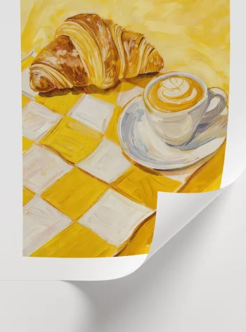 Mutfak ve salon için enerjik sarı tablo kombinasyonu