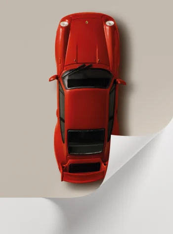 Otomobil tutkunlarına özel hediye, kırmızı Porsche 911 duvar dekoru