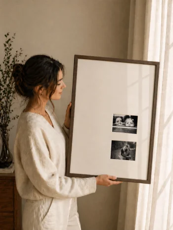 Aile anıları için kişiye özel çerçeveli poster tasarımı