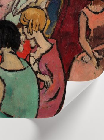 Kırmızı figürlü modern sanat posteri Sweetco