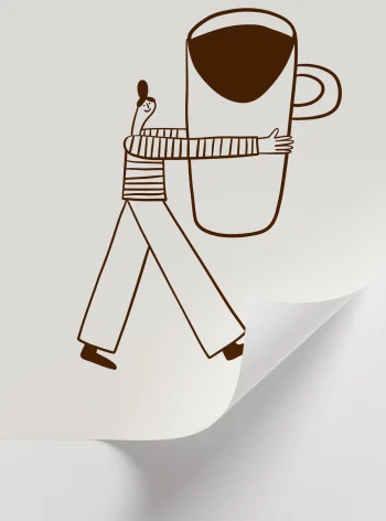Coffee Club Lovers yazılı cozy kahve duvar posteri