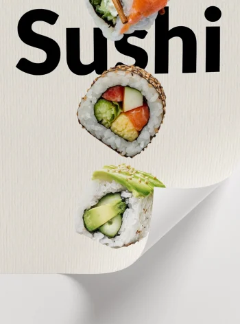 Japon mutfağı temalı contemporary sushi duvar dekoru