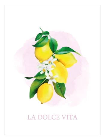 la dolce vita limon çiçeği poster akdeniz dekoru