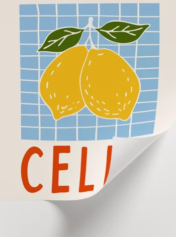 akdeniz tarzı limon poster duvar dekoru