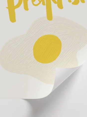 Brunch dekorasyonu için minimalist yemek posteri
