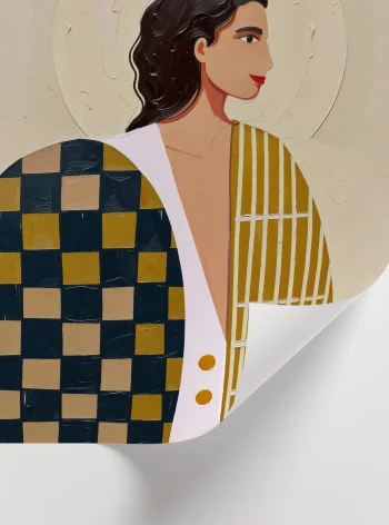 Soyut formlu kadın figürlerinden oluşan yüksek kaliteli poster seti.